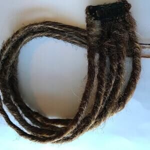 Brown Clip in Dreads Dreadlocks Hair Extension NEW